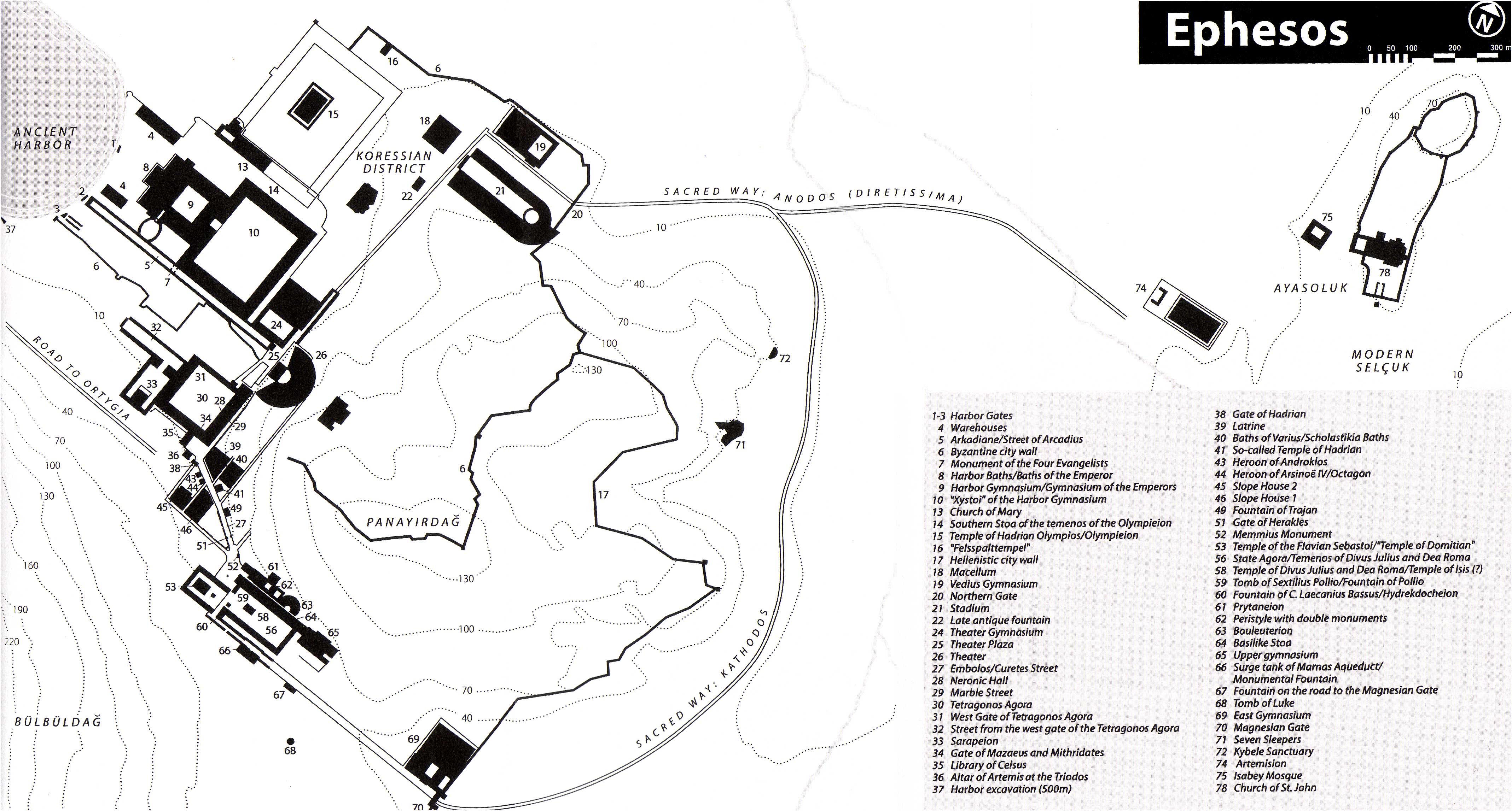 Map-of-Ancient-Ephesos-Ephesus - Podkop - o archeologii